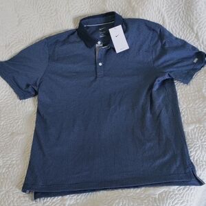 🆕 Nike Men's Blue Houndstooth Polo Shirt XL